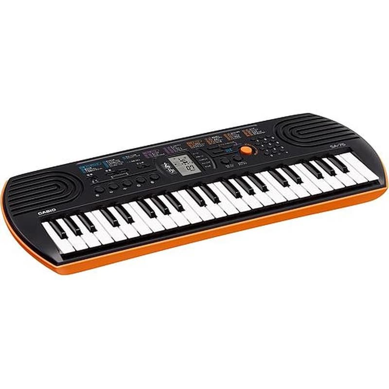 Clavier Casio SA-76 44 touches 100 sons 50 rythmes Noir et Orange