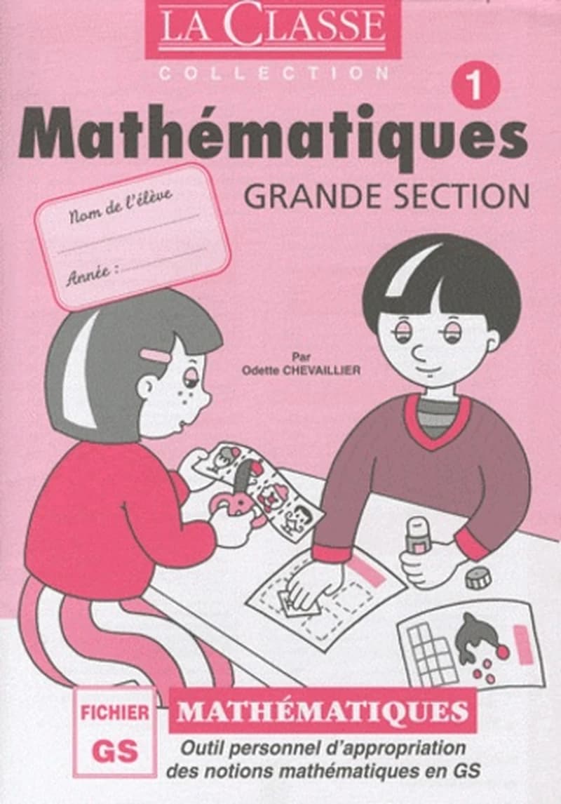 Mathématiques Grande Section - 2 volumes : fichiers 1 et 2
