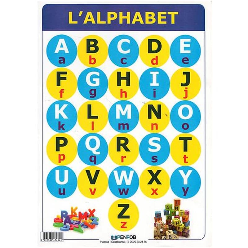 Tableau d'écriture : L'Alphabet