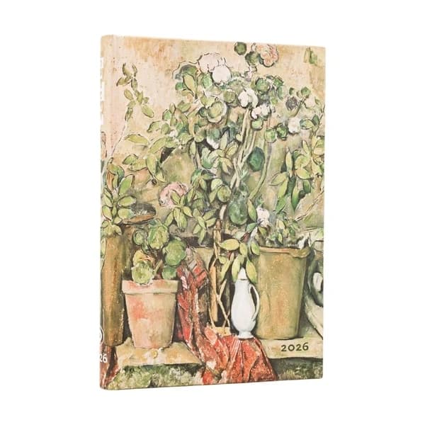 12 Mois 2026 Pots en Terre Cuite et Fleurs de Cézanne Mini Vertical
