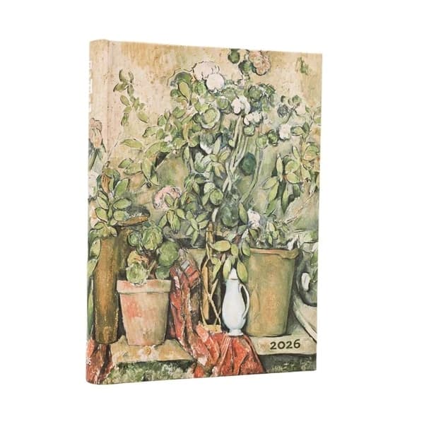 12 Mois 2026 Pots en Terre Cuite et Fleurs de Cézanne Midi Un Jour par Page