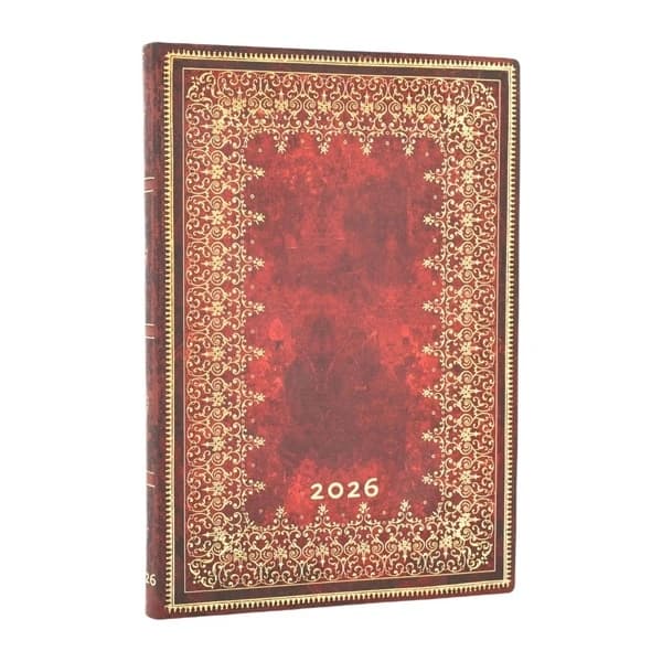 12 mois flexi 2026 feuille d'or midi vertical