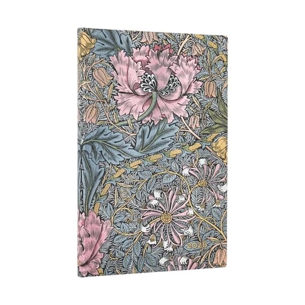 12 mois flexi 2026 morris chevrefeuille rose maxi horizontal