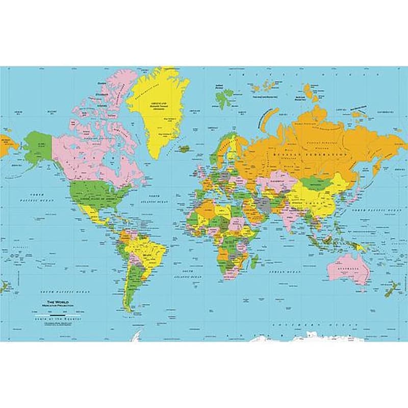 Carte du monde 100