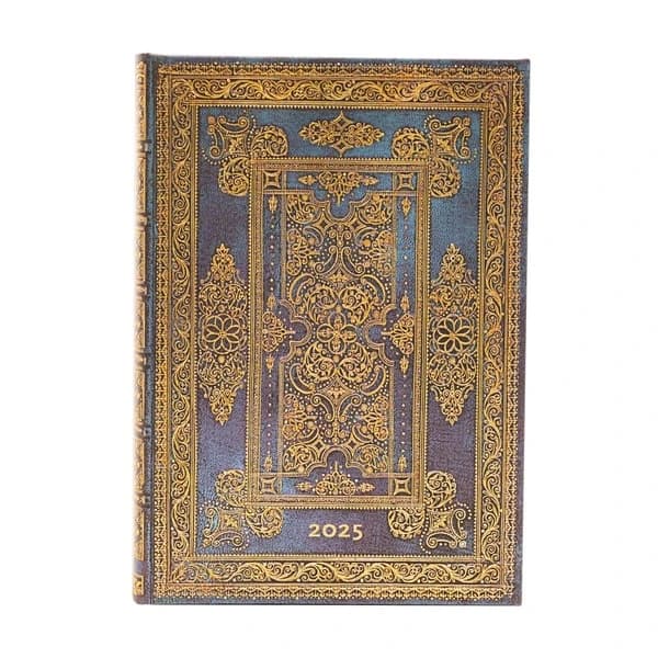 12-Mois 2025 Luxe Bleu Midi Un Jour par Page