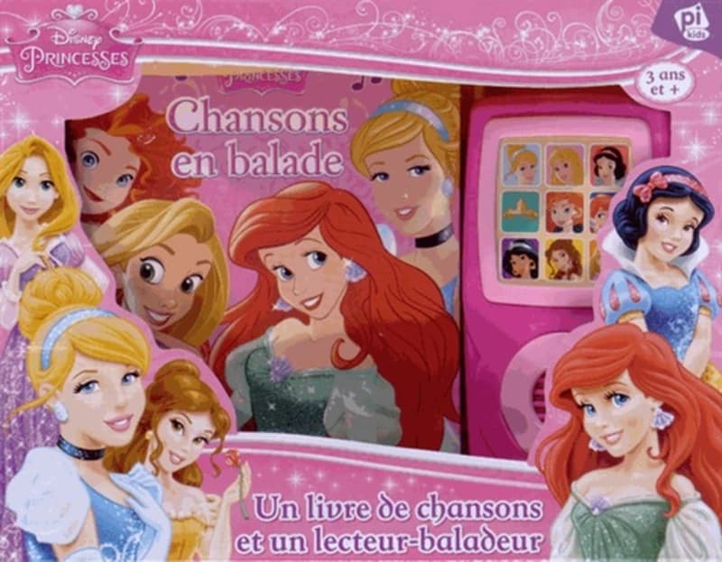 Chansons en Balade - Un livre de chansons et un lecteur baladeur Princesses Disney3