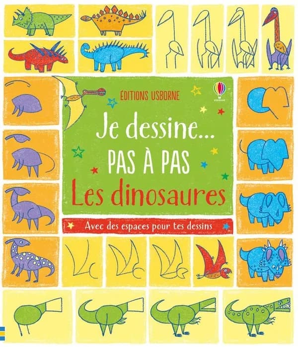 Je dessine pas à pas ; les dinosaures