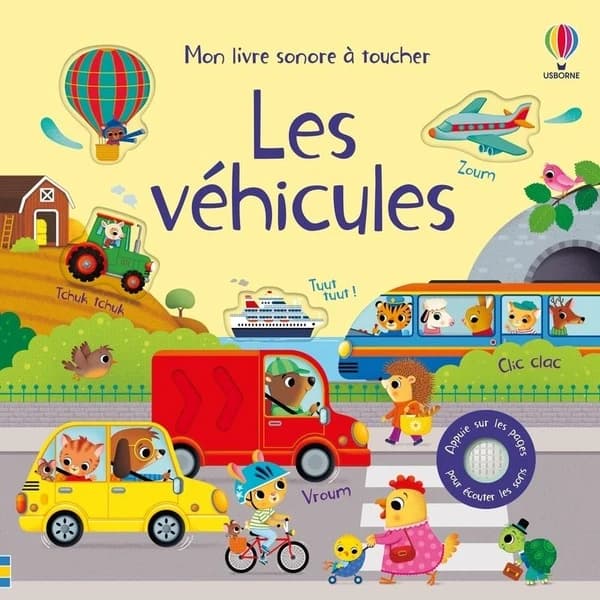Mon livre sonore à toucher : les véhicules