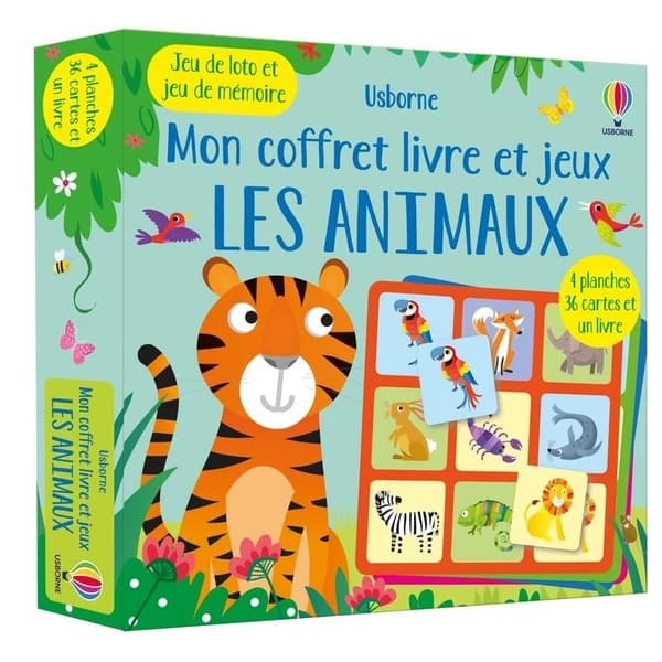 Mon coffret livre et jeux : les animaux