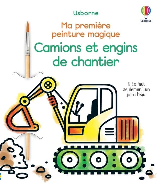 Ma première peinture magique : camions et engins de chantier