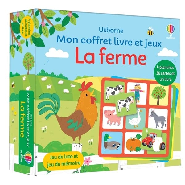 Mon coffret livre et jeux : la ferme