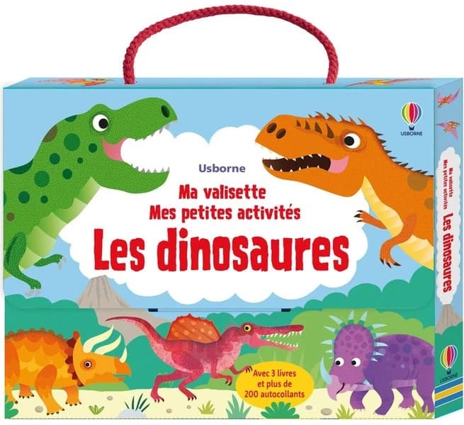 Les dinosaures. Ma valisette. Mes petites activités : Avec 3 livres et plus de 200 autocollants