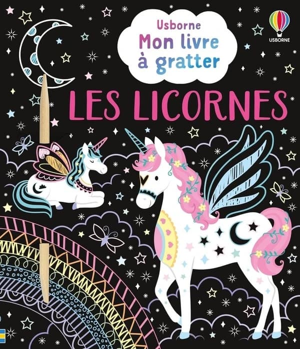 Mon livre à gratter : Les licornes