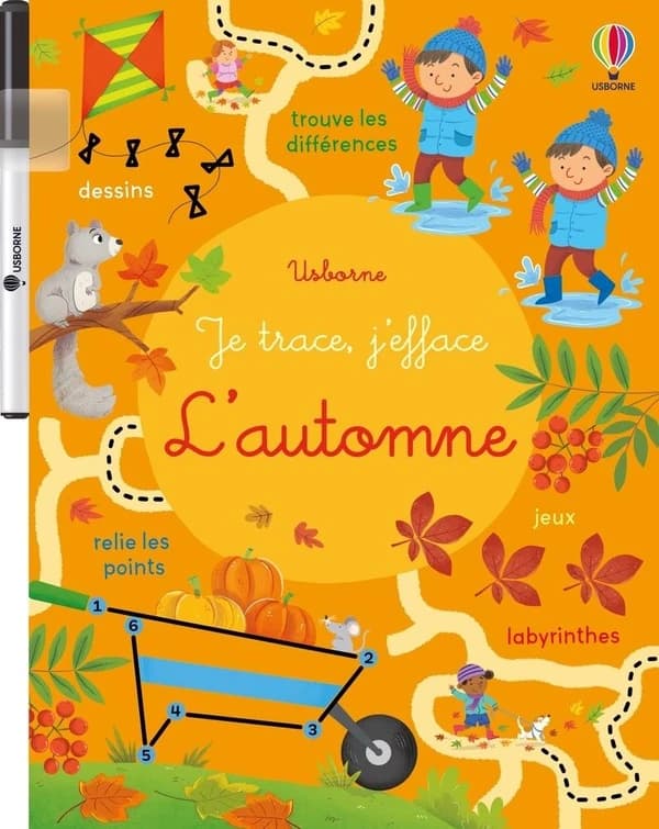 L'automne : Je trace, j'efface : dès 3 ans : [Autocollant]