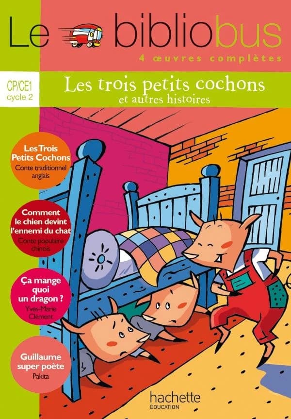 Le bibliobus, CP-CE1, cycle 2 : 4 oeuvres complètes
