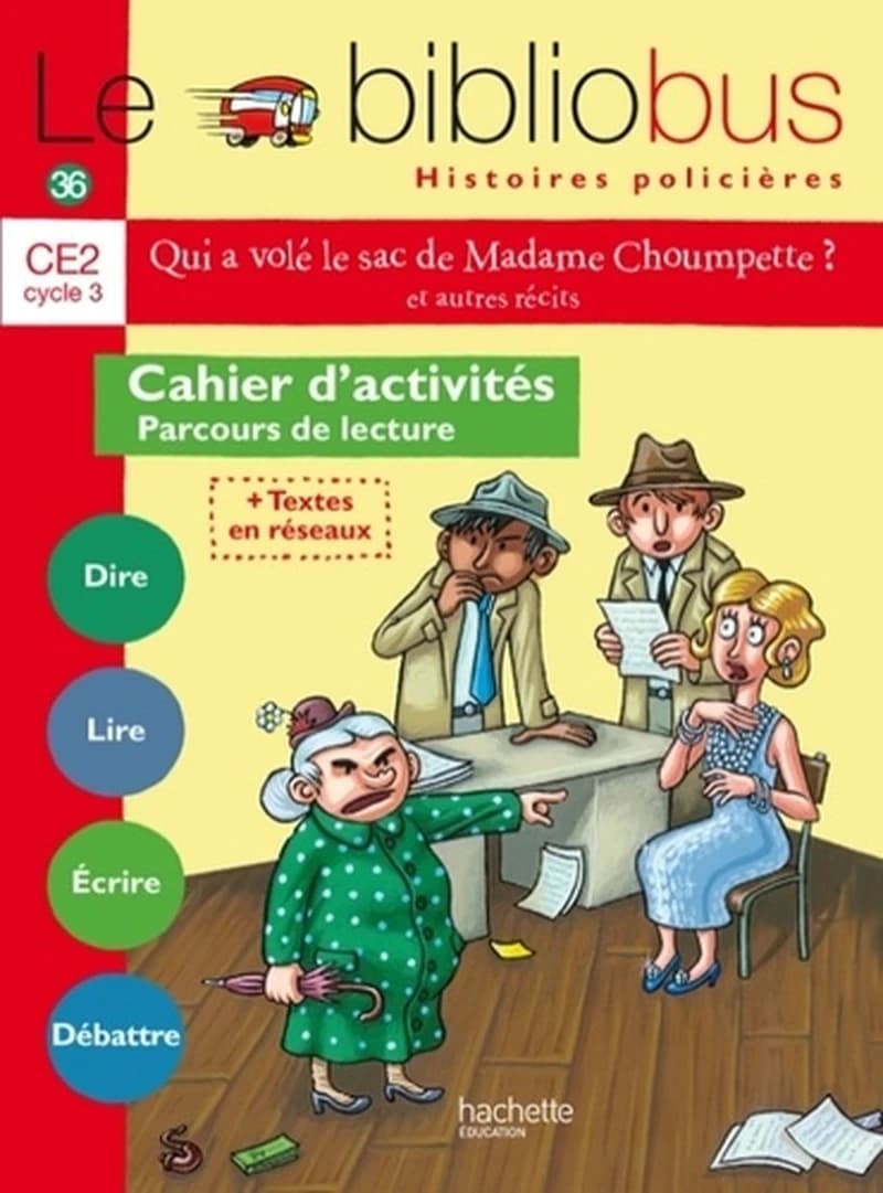 Le bibliobus Tome 36 : CE2 ; histoires policières ; cahier de l'élève