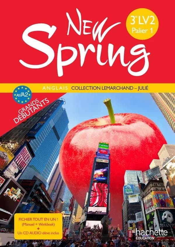New spring : anglais : 3e LV2, palier 1 : A1-A2 grands débutants