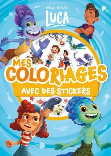 Mes coloriages avec stickers : Lucas Disney Pixar : [Album à colorier]