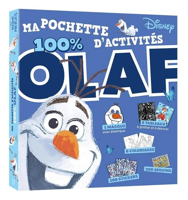 Ma pochette d'activités : 100 % Olaf : La Reine des Neiges Disney : [Album de jeux et d'activités pour enfants]
