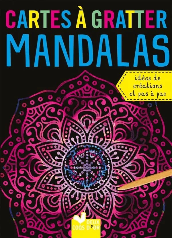 Cartes à gratter : mandalas : [Album à colorier]