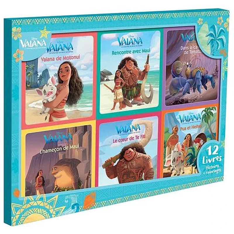 Vaiana, la légende du bout du monde 12 livres Histoires et Coloriages