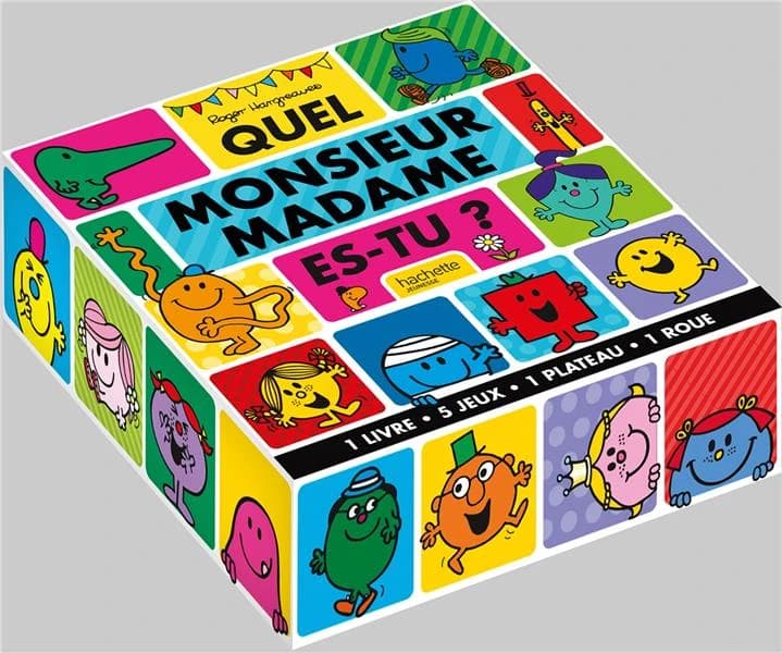 Quel Monsieur Madame es-tu ? : Coffret avec 1 livre, 5 jeux, 1 plateau et 1 roue