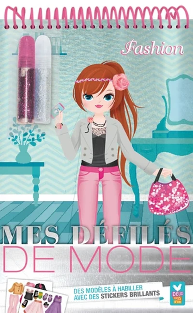 Mes défilés de mode : Fashion : Des modèles à habiller avec des stickers brillants : [Album de jeux et d'activités pour enfants]