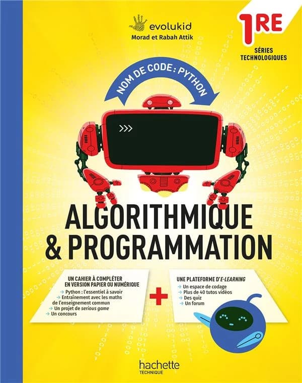Nom de code : python cahier d'algorithmique et de programmation