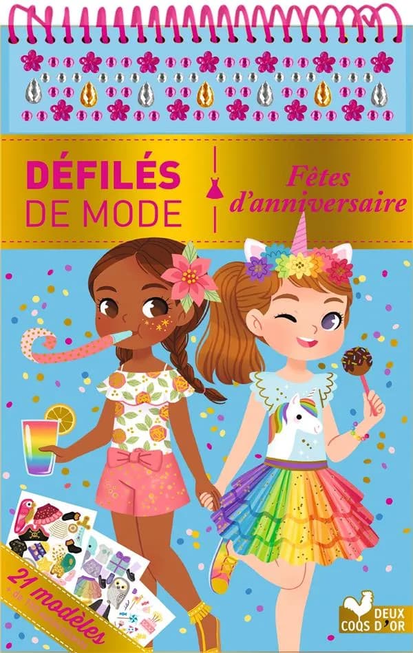 Défilés de mode : fêtes d'anniversaire : bloc à spirale : [Autocollant]