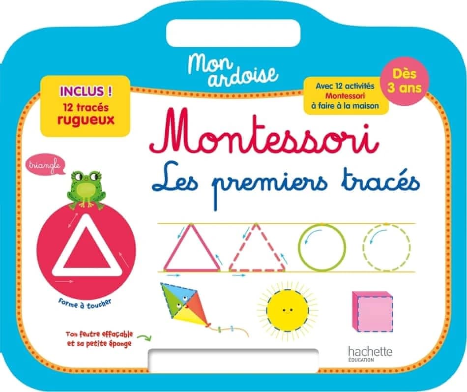 Mon ardoise Montessori ; les premiers tracés