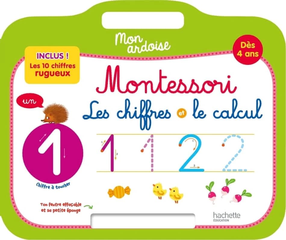 Mon ardoise Montessori ; les chiffres et le calcul