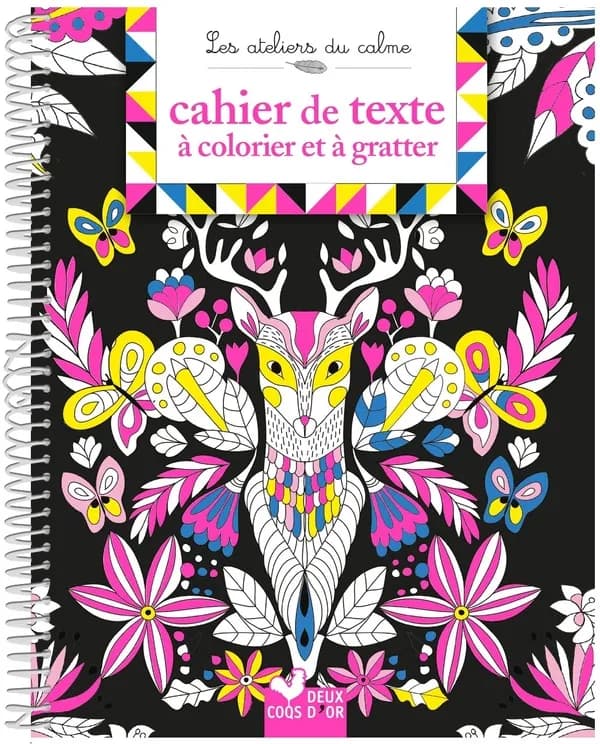 Les ateliers du calme : cahier de texte à gratter
