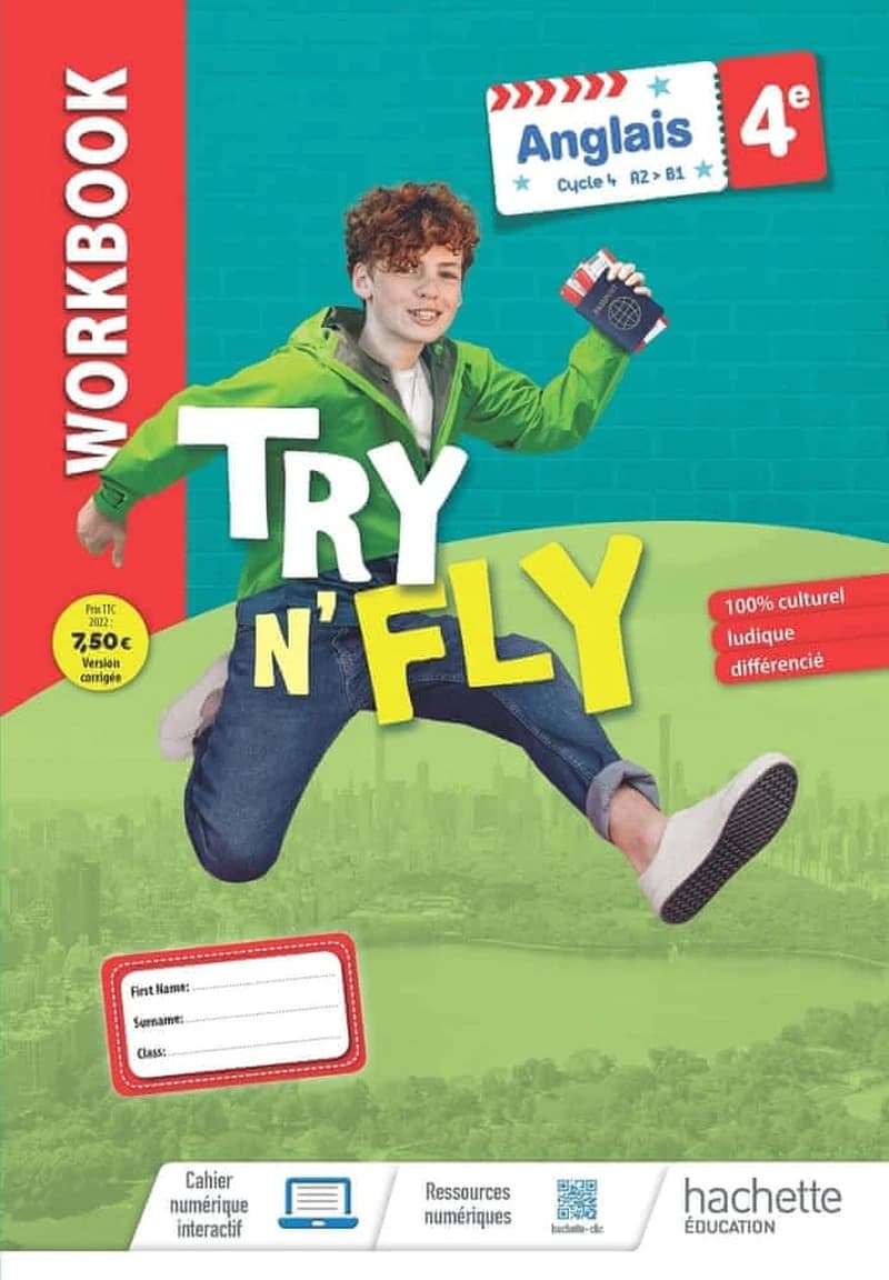 Try n' fly : anglais ; 4e ; workbook