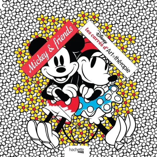 Mickey & friends : Les Carrés Art-thérapie : [Album à colorier]