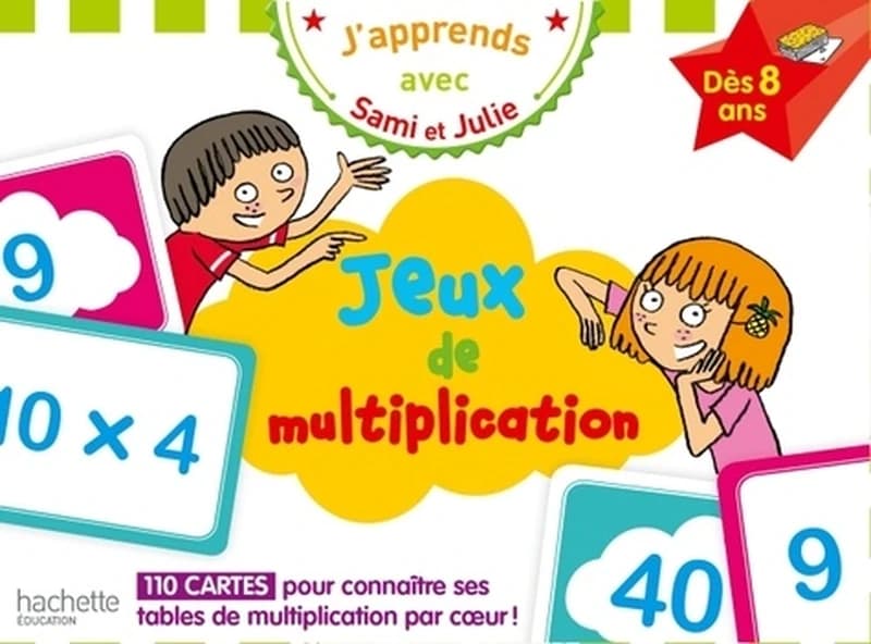 Jeux de multiplication - 110 cartes pour connaître ses tables de multiplication par coeur !