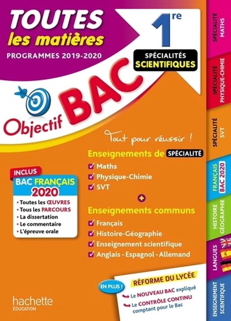 Toutes les matières spécialités scientifiques 1re