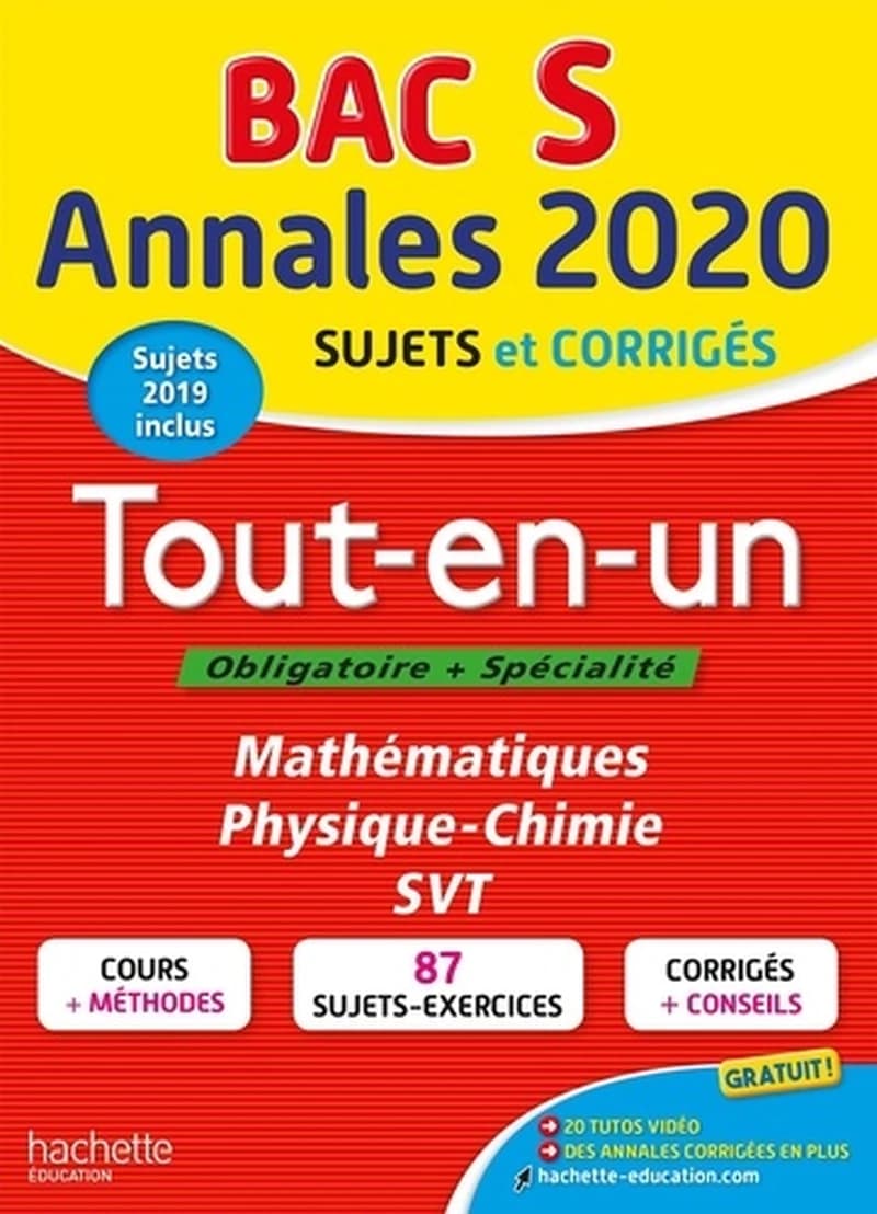Tout-en-un Tle S Obligatoire + Spécialité Mathématiques, Physique-Chimie, SVT  - Sujets et corrigés