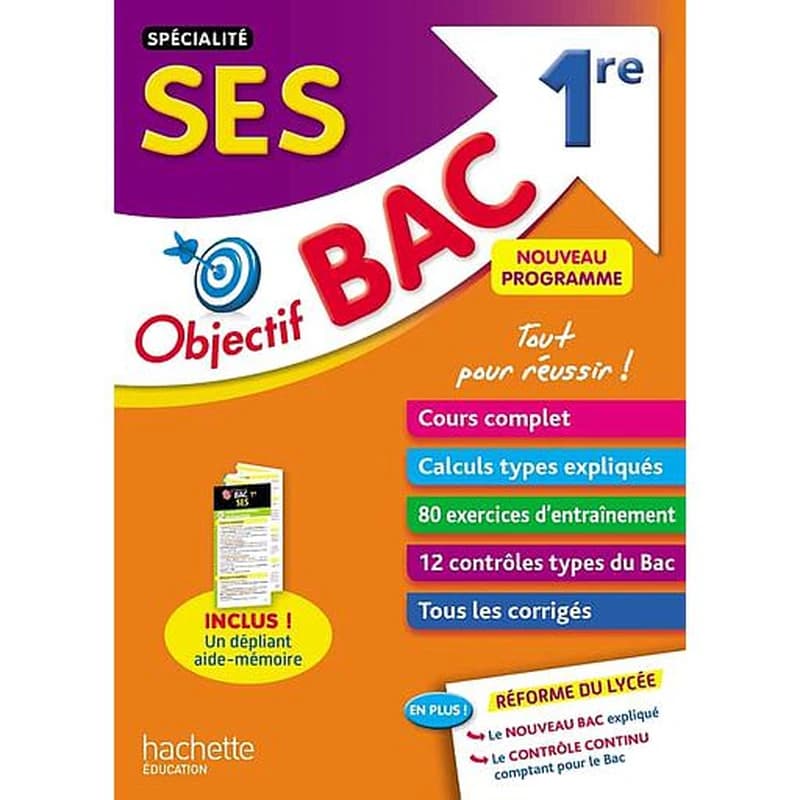 Objectif bac : spécialité SES ; 1re ES