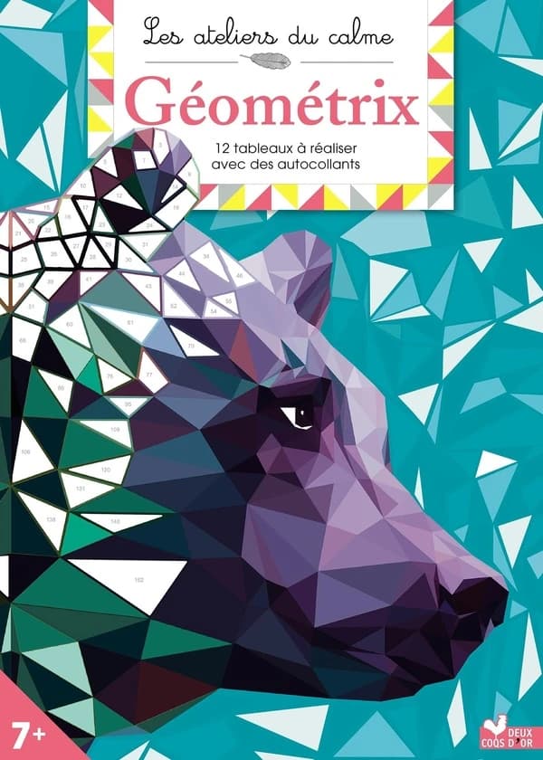 Geometrix : 12 tableaux à réaliser avec des autocollants : [Autocollant]