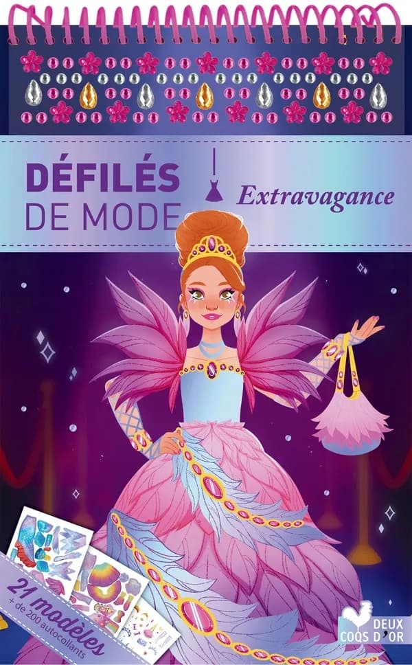 Défilés de mode : extravagance : bloc à spirale : [Autocollant]