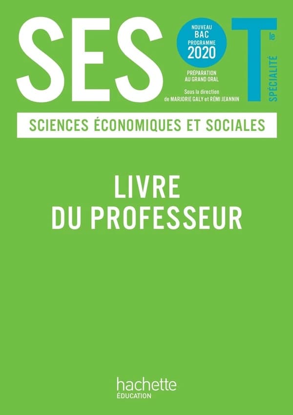SES ; terminale ; livre du professeur (édition 2020)