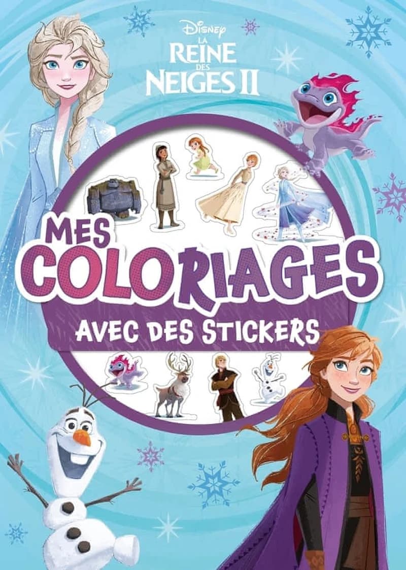 Mes coloriages avec Stickers Disney : la Reine des Neiges II : [Album à colorier]