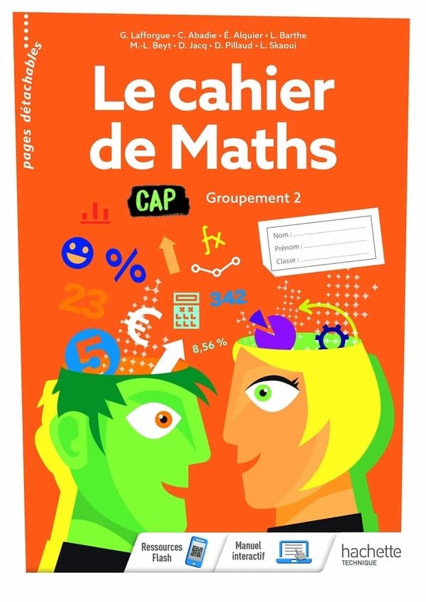 Le cahier de maths CAP : Groupement 2