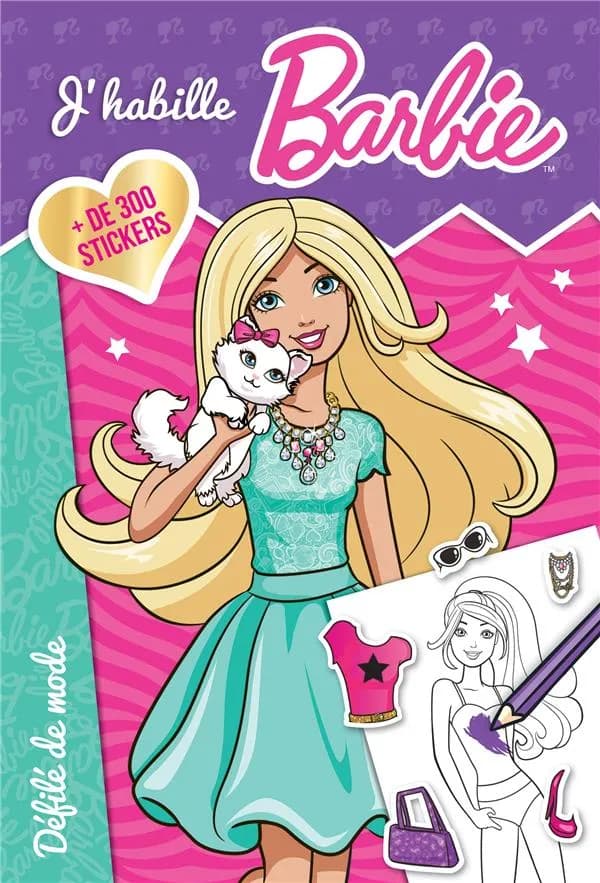 J'habille Barbie : défilé de mode : plus de 300 stickers : [Autocollant]