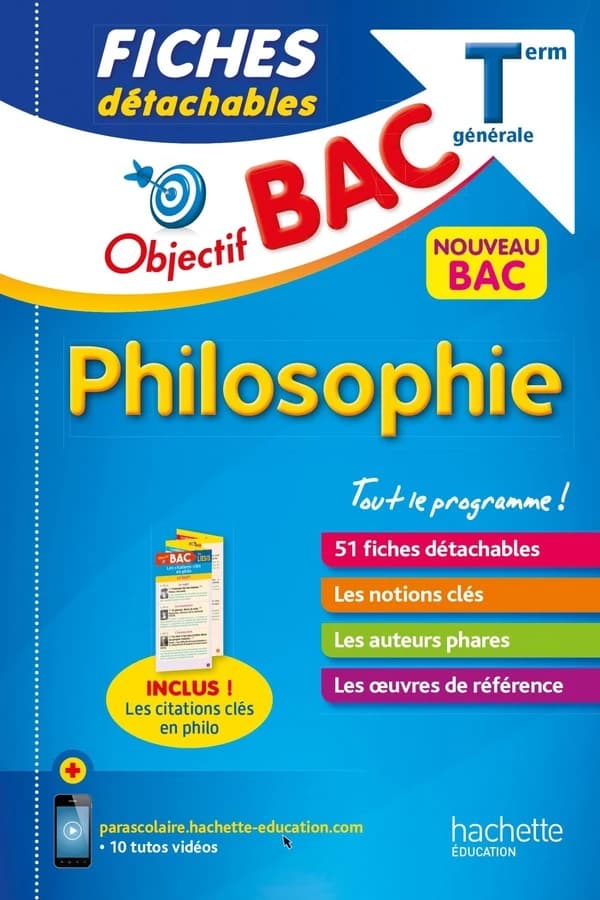 Objectif bac : philosophie ; terminale ; fiches détachables