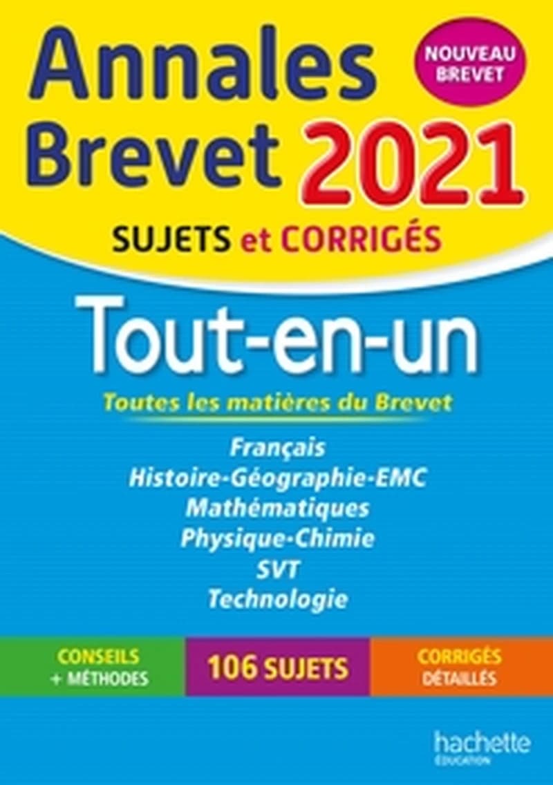 Annales brevet ; tout-en-un ; sujets et corrigés (édition 2021)