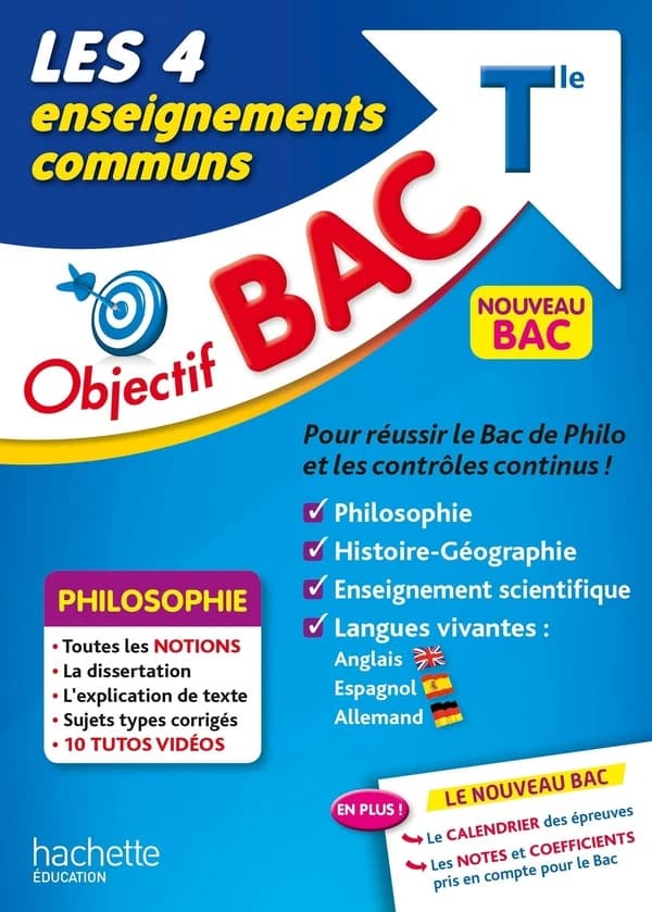 Objectif bac : les 4 enseignements communs ; terminale