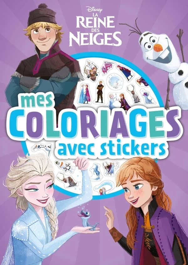 Mes coloriages avec stickers : La Reine des Neiges - Disney : [Album à colorier]