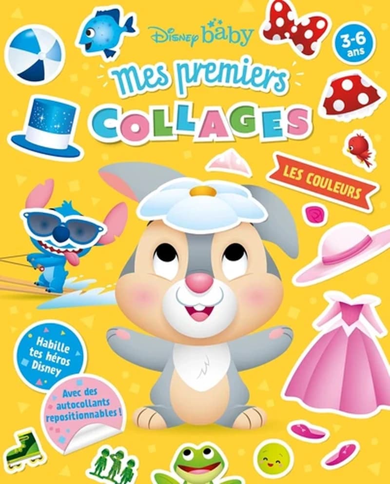 Mes premiers collages : les couleurs : Disney baby : 3-6 ans : [Autocollant]