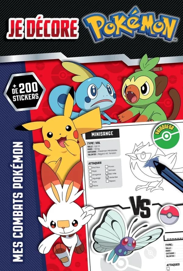 Je décore : Pokemon : + de 200 stickers : [Autocollant]